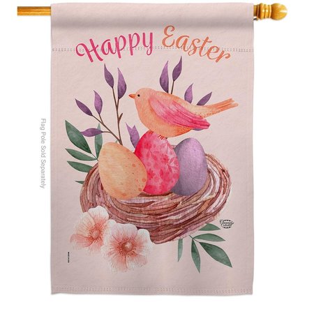 COLLECTION Easter Springtime Double-Sided Garden Decorative House Flag, Pink H190066-BO